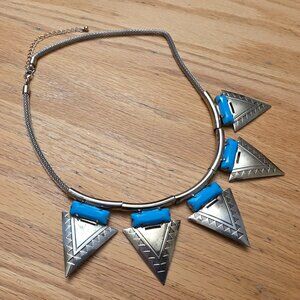 Etsy Vintage 80s Inspired Geometric Bib Necklace
